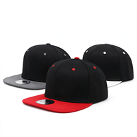 Casquette Snapback Personnalisée en Toile à Six Panneaux, Bord Plat, Broderie Couleurs d'Équipe, Taille Unique Ajustable, Tendance avec Cordon