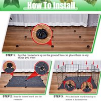 Parc pour animaux de compagnie en fil métallique à assembler soi-même, clôture multi-niveaux détachable pour chat, chaton, chiot, lapin et petits animaux d'intérieur
