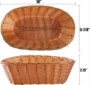 12 Pack Oval Plastic <strong>Storage</strong> <strong>Baskets</strong> <strong>10</strong> X 5.8 X 2.75 Inches Small Fruit Bread <strong>Basket</strong> Kitchen Restaurant <strong>Storage</strong> - Product Image 2