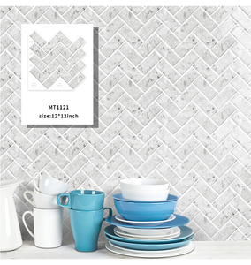 Tuiles murales en vinyle à chevrons JORUNNS, vertes, autocollantes, à <span class=keywords><strong>coller</strong></span> <span class=keywords><strong>sur</strong></span> les crédences de cuisine et de salle de bain - Product Image 5