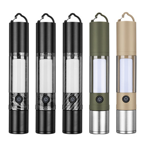 Lampe de camping LED laser blanc, projecteur, <span class=keywords><strong>coupe</strong></span>-ceinture magnétique, marteau de sécurité, torche zoomable pour vélo et activités de plein air - Product Image 1