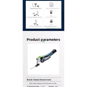 <span class=keywords><strong>FESTOOL</strong></span> OSC 18 E-Basic 18V 19500 tr/min Outil multifonction sans fil sans balais StarlockMax - Product Image 4