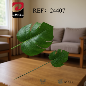 MNJ Artificial Monstera Leaves 24407 12Pcs Greenery Decor - Product Image 3