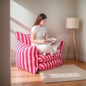 Lazy Style Modern Sherpa Bean Bag <strong>Sofa</strong> Sleepable Lying Cross-border Compressed Casual Single Recliner Home Furniture Bedroom - Product Image 2