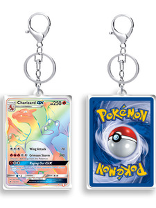 سلسلة مفاتيح بطاقة أكريليك سحرية على شكل بيكسي تشاريزارد، قلادة لحقيبة المدرسة، هدية إبداعية للهواة، منتج بالجملة - Product Image 5