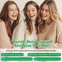 Label pribadi sampo rambut Biotin Gel, bentuk mencegah ketombe mengurangi kekeringan dengan minyak biji labu Rosemary