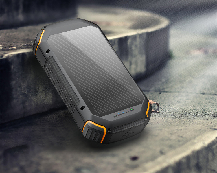 20000mah IP66 Waterproof Solar Power Bank Wireless Charging Power Bank
