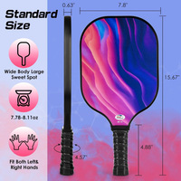 Raquette de pickleball pour adultes en fibre de carbone T700, ensemble de 4 balles, 4 bandes adhésives, 4 raquettes, 1 sac, divertissement