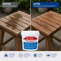 Vernis à bois extérieur à base d'eau, imperméable, résistant aux UV, finition transparente, 5L 10L 20L, pour portes et clôtures de jardin