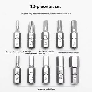 Set Mini Cacciaviti a Cricchetto per Riparazione Bici con Leve per Pneumatici, 10 Punte e Manico di Prolunga per Bici da Montagna - Product Image 5