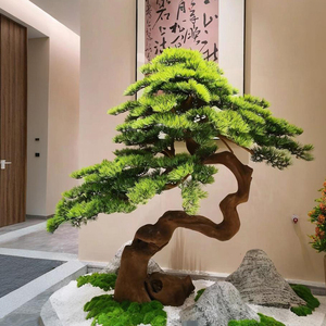 Giardino piante artificiali verde cipresso albero in vetroresina pino artificiale grande giapponese alberi di pino per la decorazione della casa - Product Image 1