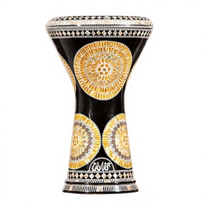 Auténtico Gawharet El Fan, Medallón Dorado Solar de Aluminio Hecho a Mano, Sombaty Darbuka de 23 cm para Doumbek - Product Image 1