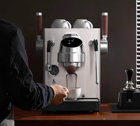 Écran LED pour machine à expresso, machine à café expresso cappuccino à écran tactile en acier inoxydable, machine à café à durée d'infusion réglable