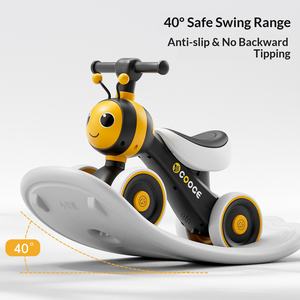 Juguete 2 en 1 con Diseño de Abeja: Caballito Balancín y Coche Deslizante, Bicicleta de Equilibrio para Niños de 2 a 7 Años - Product Image 1