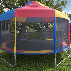 6FT-16ft ngoài trời sân gia đình trẻ em lớn nhảy Vòng ngoài trời Trampoline công viên với mái nhà cho trẻ em vui chơi giải trí - Product Image 4