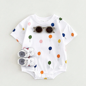 Pagliaccetto estivo con stampa personalizzata pigiama Casual per neonati e neonati con vendita calda <span class=keywords><strong>abbigliamento</strong></span> per ragazzi con chiusura a cerniera - Product Image 1