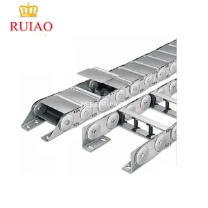 flexible conduit bridge and enclosed cable carrier metal drag chain