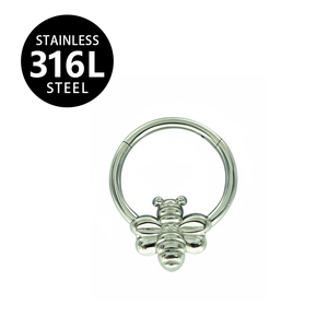 Pendientes <span class=keywords><strong>de</strong></span> Acero Quirúrgico 316L con Diseño <span class=keywords><strong>de</strong></span> Abejita para Cartílago del Trago y Piercing <span class=keywords><strong>de</strong></span> <span class=keywords><strong>Nariz</strong></span> - Product Image 1