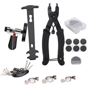 Jiuyue Bicycle Repair Tool Kit Chain Cutter Tire Lever Brake Pliers Cleaning Brush With 3 <b>Quick</b> <b>Links</b> Metal Multi Tool Set - Product Image 2