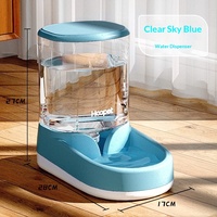 Distributeur d'eau automatique en plastique pour animaux de compagnie, mangeoire pour chats et chiens avec distributeur de grain, bouilloire non électrique