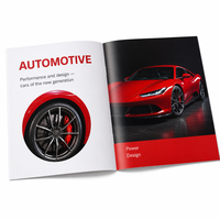 Service d'impression personnalisé pas cher pour catalogues, brochures et flyers A5 de l'entreprise d'impression du Jiangsu, avec reliure plastique et papier fantaisie 300 g/m²