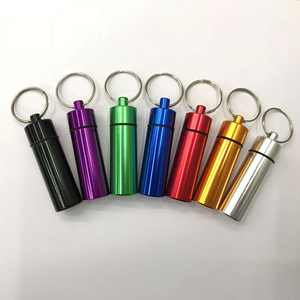 Boîte à pilules portable mini de voyage, conteneur étanche, flacon capsule porte-clés, accessoires porte-clés - Product Image 1