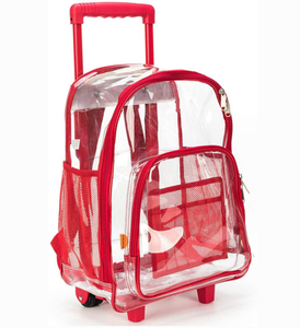 Sac à dos transparent en PVC transparent résistant au froid avec roues, sac à dos transparent pour voyage, <span class=keywords><strong>cartable</strong></span> - Product Image 3