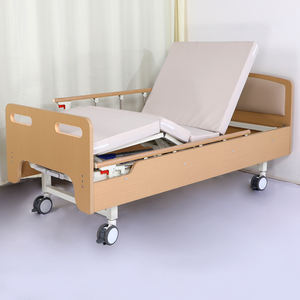 سرير تمريض خشبي منزلي صديق للعمر سرير مستشفى متعدد الوظائف مسند ظهر منجد سرير مستشفى يدوي قابل للتعديل - Product Image 2