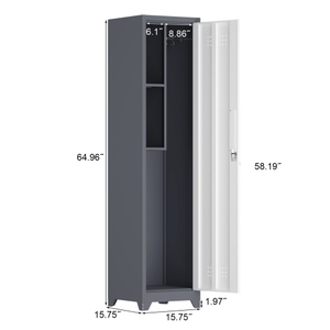 Ready Stock in USA Free Shipping Metal <b>Storage</b> Cabinet, 65"<b>Narrow</b> Cabinet With Hooks,Heavy-Duty <b>Storage</b> Support Dropshipping - Product Image 1