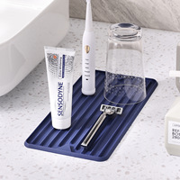 Tapis de séchage de vaisselle en silicone Napperons de cuisine de style classique Tapis de table à manger durable et résistant à la chaleur pour comptoir