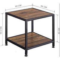 Table basse moderne en métal et bois avec rangement, table d'appoint pour salon, style antique, meubles de maison BSCI
