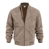 Vestes bomber personnalisées en vert Amy bon marché, à col montant, fines et élégantes, décontractées pour hommes, printemps