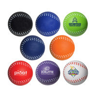 Jouets anti-stress en mousse PU, forme ronde personnalisée avec logo imprimé, lot de 12, pour la promotion