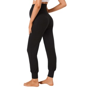 Pantalon de maternité pour femme, pyjama de grossesse, legging, jogging, pantalon de survêtement à revers, extensible, pour la grossesse - Product Image 3