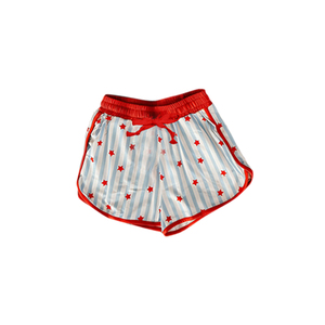 SS0868 CUSTOM Boutique para niños pequeños, ropa infantil con estampado de rayas y estrellas del 4 de julio, pantalones cortos para niños pequeños al por mayor - Product Image 4
