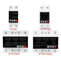 Protecteur de tension triphasé CA sur rail DIN 1P+N 2P 4P avec affichage LED, relais de protection contre les sous-tensions réglable 1-63A 230V Chayo