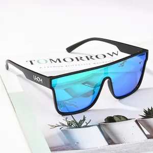 2024 Custom Logo One Piece anti corrosion by seawater protection Lens Anti UV Oversize Driving Sunglasses For Women And Men