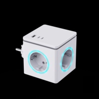 Prise murale universelle KC/EU à 3 prises, nouveau design, PD25W, portable, avec anneau lumineux pour l'insertion de la prise