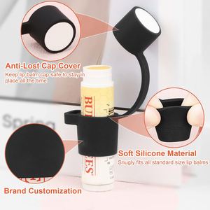 Custom Logo Portable Silicone Chapstick & Lip Balm Keychain <b>Holder</b> <b>Makeup</b> Accessories for Promotional & Business Gifts - Product Image 3