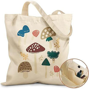 Mode directe écologique coton toile classique sac fourre-tout couleurs mélangées sérigraphie conception esthétique pour promotionnel - Product Image 3