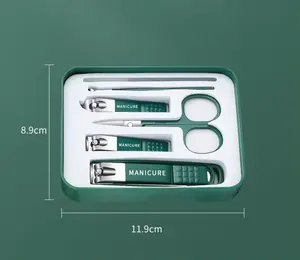 Hochwertiger edelstahl-Nagelschneider 6-teiliges Nagelknipser-Set mit Maniküre-Werkzeug Maniküre-Set