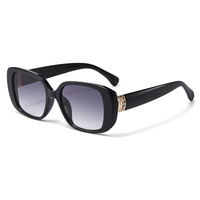 Petites lunettes de soleil rectangulaires carrées en PC, nouvelles lunettes de soleil unisexes à imprimé léopard, lunettes de soleil pour hommes et femmes, lunettes de soleil vintage, UV400