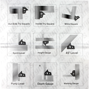 Combineur en acier inoxydable et alliage de Zinc, 1 pièce, prix d'usine, carré avec mini règle de niveau, offre spéciale - Product Image 5