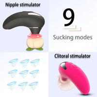 Mini 9-Geschwindigkeiten Saugen Vibrator Lecken Nippel Klitoris Stimulator Weibliche Masturbation Massage gerät Sexspielzeug