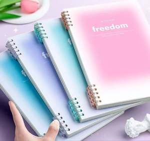 Pastel Translucent <b>Binder</b> <b>Notebook</b> Customizable Logo Detachable Loose-Leaf Paper School Office Daily Use Stationery - Product Image 6