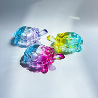 Ornement de tortue classique en cristal blanc, petite taille, décoration d'intérieur, attirant la richesse et l'argent, fait main, design moderne, en carton