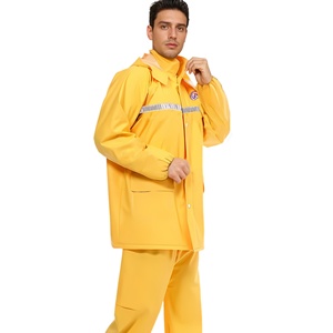 Ensemble imperméable et pantalon <span class=keywords><strong>de</strong></span> <span class=keywords><strong>pluie</strong></span> en PVC, épaissi, protection contre les fortes pluies, pièces séparées, homme XL, style occidental, pour le cyclisme, le travail en extérieur - Product Image 5