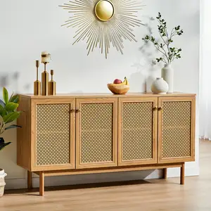 63 "sideboard Tự Chọn tủ với 4 cửa lớn giọng lưu trữ credenzas cho phòng khách phòng ăn phòng ngủ tự nhiên