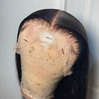 Perruque frontale en dentelle HD 13x4 pré-épilée, cheveux vietnamiens bruts alignés sur les cuticules, lisses comme des baguettes, sans colle, en cheveux humains, vente en gros