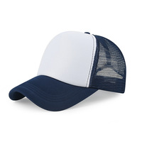 Gorra de béisbol unisex juvenil ajustable con visera curva de malla lisa y frente de espuma de poliéster, talla única, para las cuatro estaciones, venta al por mayor